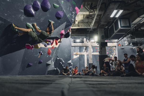 group of people climbing